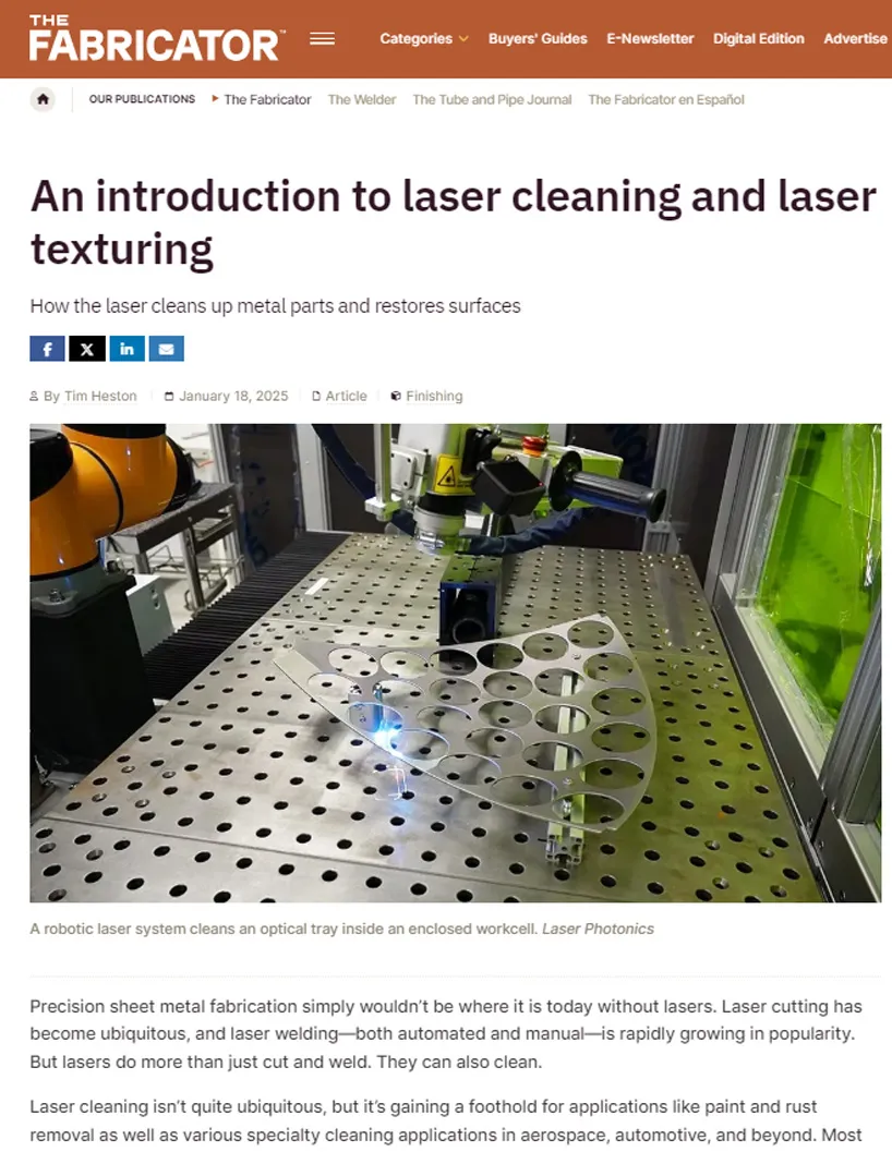 An introduction to laser cleaning and laser texturing